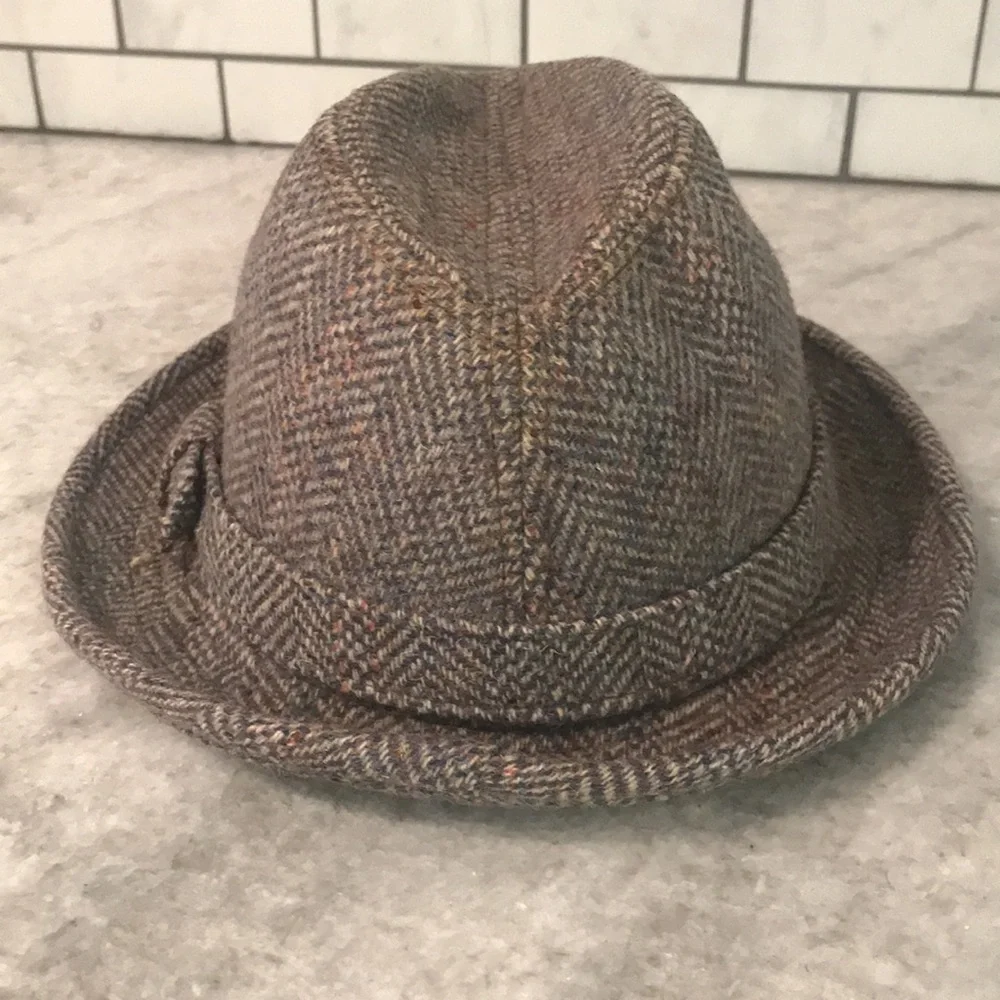 Vintage Pendleton Fedora Mens 71/4 Gray Brown Hat Woolen Label Made in USA